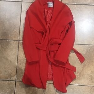 Women's Vibrant Red Trench Coat